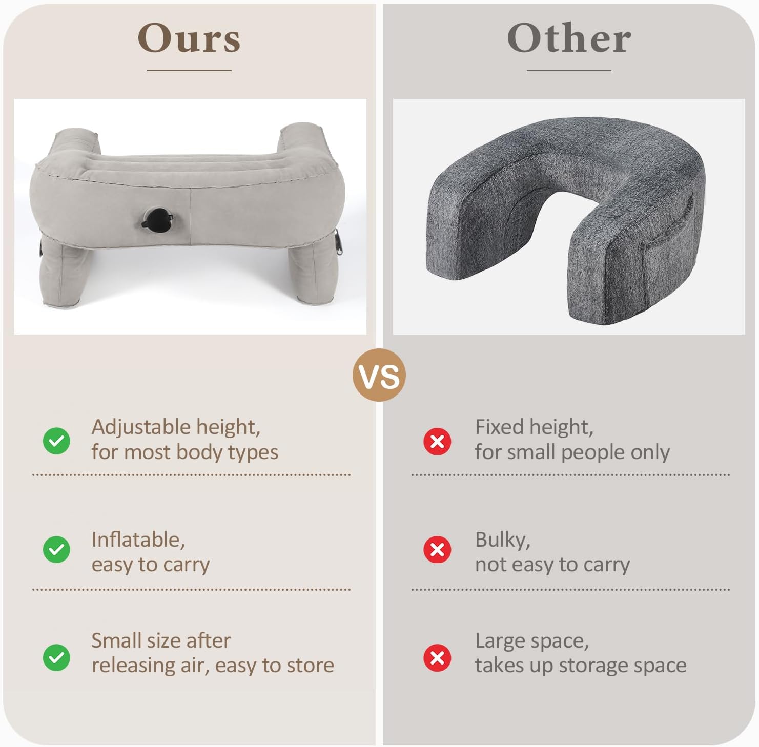 Inflatable Lap Desk Pillow