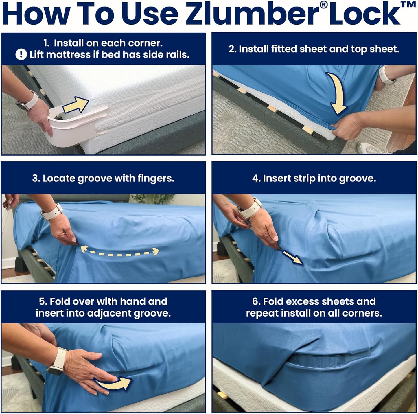 Bed Sheets Holders Zlumber Locks